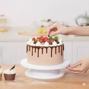 베이킹 회전판 케이크 턴테이블 플라스틱 받침대