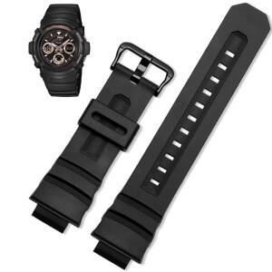카시오 지샥 G-Shock AW-591/590/5230 AWG-M100/101 G-7700 G-303 남성 스포츠용 방수 팔찌 스트랩 16mm용