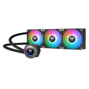 써멀테이크 TH360 ARGB 동기화 V2 CPU 액체 냉각기 /AlO /팬 120mm*3 /PWM 500~2000 RPM /미러 워터블록 /MB 제어, CL-W362-PL12SW-A,블랙