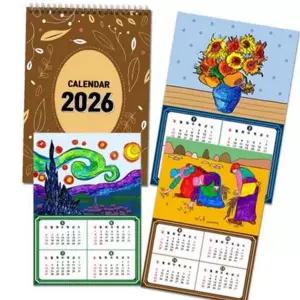 2026년 달력 명화 컬러링 달력 새해 그리기 만들기 미술 선물 종이