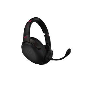 USB-C 2.4GHz 어댑터가 장착된 ASUS ROG Strix Go 2.4 일렉트로 펑크 무선 게이밍 헤드폰 | AI 전원 노이즈 캔슬링 마이크 PC, Mac, 닌텐도 스위치 및 PS4용 오버이어