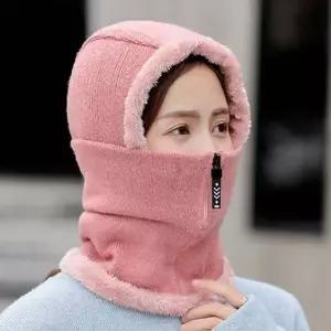 겨울 방한 따뜻한 보들 털 남여공용 넥워머 2IN1 전면 지퍼 기모