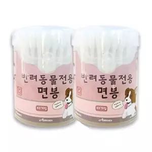 반려동물 순면 위생 면봉 80개입 2P 개별포장 원터치고양이 강아지 상처 귀청소 눈물얼룩제거 자국 애견 눈