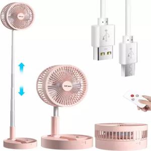 AICase 스탠드 선풍기 접이식 휴대용 텔레스코픽 바닥/USB 책상 7200mAh 충전식 배터리 4단 초조용한 조절