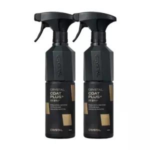 (1+1)뉴 크리스탈코트 플러스 유리막코팅제(광택+발수코팅효과)500ml 2개