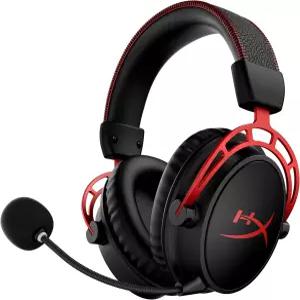HyperX 클라우드 알파 무선 PC용 게이밍 헤드셋 300시간 배터리 수명 DTS 헤드폰 X 공간 오디오 메모리 폼