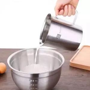 계량컵 스텐 손잡이 비커 1000ml 이유식 조리도구