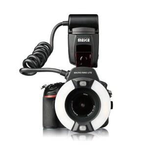 Meike MK-14EXT-N I-TTL 매크로 링 플래시, 니콘 D7100 D7000 D5200 D5100 D5000 D3500 D3100 D90 D300S D600 및 LED AF 어시스트 램프 지원