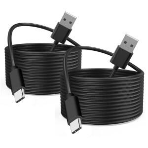 플레이스테이션 5 PS5 프로, Xbox Series X /S / Elite 2 충전기 코드 및 기타 USB C 케이블을 위한 QKCOK 팩 롱 10FT 컨트롤러 A to Type 고속 충전