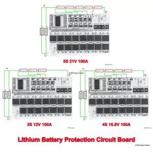 3S 4S 5S BMS 12V 16 배터리 LMO 8V 이온 삼원계 21V 7V 100A 5S 21V 100A