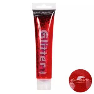 미술놀이 몽마르뜨 반짝이 물감 75ml (빨간색) 유아