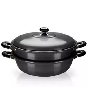 [콩심팥심]대용량 다용도 2단 찜기 34cm 알루미늄 찜솥 업소용 떡시루 만두