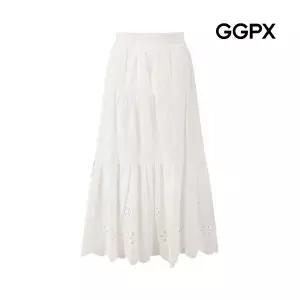 GGPX 꽃 펀칭 레이스 롱 스커트 GQ5SK009F 1343617