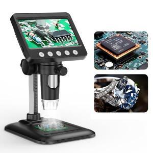 4.3'' 디지털 현미경 1600X 2MP 코인 8leds 포함 납땜 전화 수리용