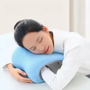 낮잠 베개 메모리폼 의자 사무실 레스트 부스터 등받이 수면 쿠션 조절 지지대 1 [사계절 수면모델 낮잠케어]？[라이트그레이