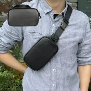 WL 간편한 소지품 보관 남성 힙색 소가죽 미니 스퀘어 가벼운 무게 다양한 스타일 수납공간