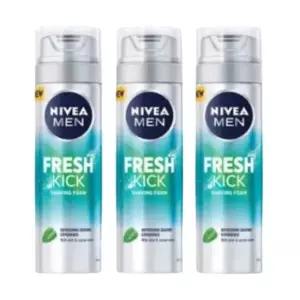 니베아 맨 프레시 킥 쉐이빙 폼 면도크림 200ml X 3개