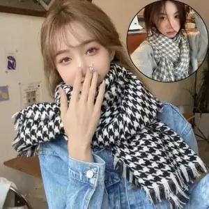 하운드무늬 숄 머플러 빈티지 남녀 목도리 여친선물 크리스마스선물 목도리선물