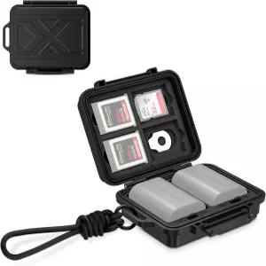JJC 휴대용 카메라 배터리 메모리 카드 보관 케이스 3개 CF Express Type-B/XQD 4개 2개 니콘 EN-EL15용