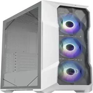 쿨러 마스터 TD500 메시 V2 화이트 미드 타워 케이스 폴리곤 120mm ARGB 팬 3개 USB 2세대 타입 C