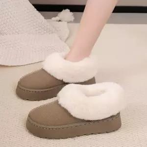 여성 겨울 통굽 털부츠 데일리 캐주얼 발목 숏부츠 랍슨유통 여성겨울신발 겨울여행신발