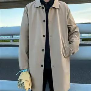 [골드스마일]오버핏 남자 트렌치 코트 데일리 남성 베이직 코트 싱글 캐주얼