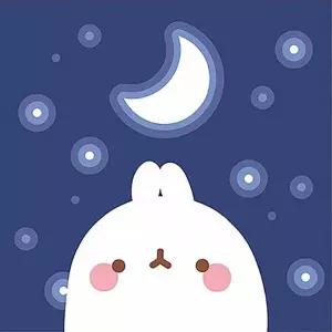 TBZ 몰랑 초승달 (패브릭) 보석십자수 액자세트 15x15