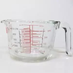퓨어 계량컵 비커 베이킹 내열 유리 용량컵 250ml 라면계량컵