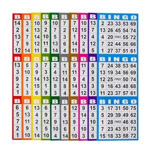 SEETOOGOAMES 빙고 종이 게임 카드 - 카드 3장 - 10장 100권