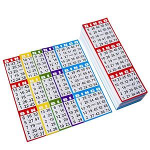 SEETOOGOAMES 빙고 종이 게임 카드 - 카드 3장 - 5장 100권