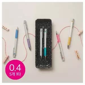 TBZ 쥬스업 젤잉크 메탈릭볼펜 0.4mm (5개 1타)
