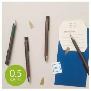 TBZ 쥬스업 젤잉크 클래식 글로시볼펜 0.5mm (5개 1타)