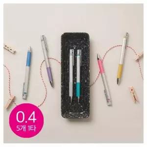TBZ 쥬스업 젤잉크 메탈릭볼펜 0.4mm (5개 1타)