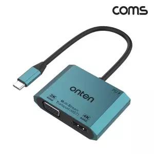 TBZ Coms C타입 to HDMI 4K 60Hz VGA PD 충전 컨버터 젠더 FW006