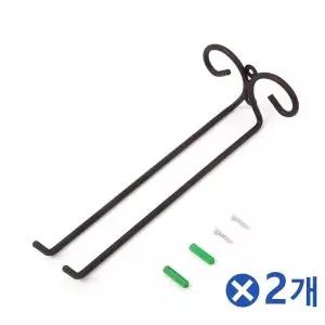 TBZ 심플 벽고정형 리본 브라운 와인잔걸이x2개 와인잔렉