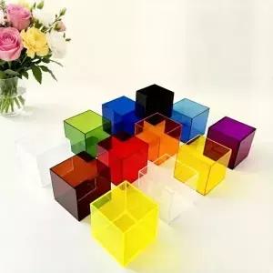 다채로운 6x6cm 릴 큐브 박스 디스플레이 스탠드 랙 ( 보석 피규어 수집품 전시용)