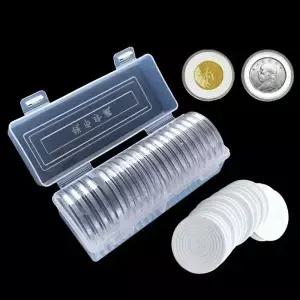 20Pcs 46mm 동전 캡슐 플라스틱 홀더 컨테이너 보관함 케이스 주최자