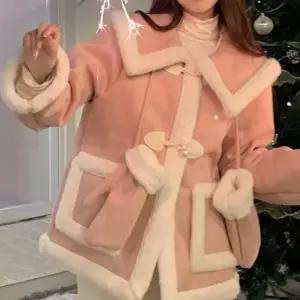 셀럽하우스 하프 스웨이드 러블리룩 무스탕 코트 장갑 세트