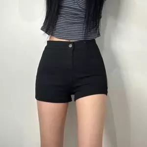 셀럽하우스 착붙핏 여성 기본 무지 숏 팬츠 반바지 데일리 핫팬츠 스판 봄 여름 가을 여자 바지 블랙