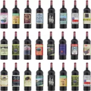ECSiNG 24PCS 인형의 집 미니어처 와인 병 1 12 스케일 미니 플라스틱 시뮬레이션 주방 장난감 모델 장식