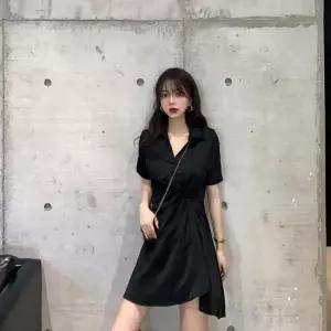 셀럽하우스 오피스룩 출근룩 하객룩 심플 주름 라인 썸머원피스