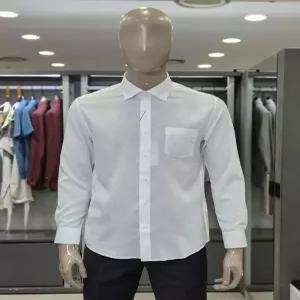 [브렌우드]레귤러핏 스킵조직 긴팔 셔츠 BRSDM26181WHX_CA