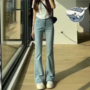 여유로운 스타일 하이웨스트 부츠컷 연청 바지 하이웨스트 키큰여자바지 키작은여자바지