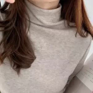 여성 심플 하이넥 티셔츠 베이직 목폴라 기본 이너티 여성기본티셔츠 베이직티셔츠