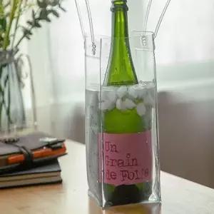 [셀러에이드]PVC 와인칠링백 샴폐인 보냉 방수 투명백 꽃집 플라워 꽃꽃이