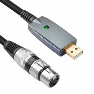 Disino USB 마이크 케이블, XLR 또는 녹음 노래방 노래를 위한 링크 변환기 6피트