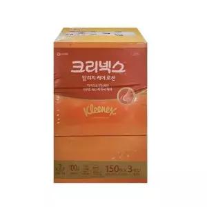 유한킴벌리 크리넥스 알러지 컴포트 로션 미용티슈 150매3입 X1개