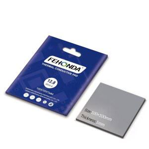 12.8 W /mK 100 x 3 mm 찢어짐 방지 열 패드, 재사용 가능한 비전도성 CPU /PS4 /PS5 /PC /RAM /노트북 /SSD용 양면 자가 접착 패드 GPU