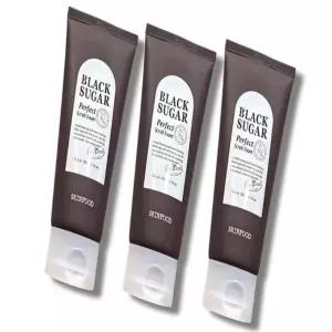 스킨푸드 블랙 슈가 퍼펙트 스크럽 폼 180ml 3개