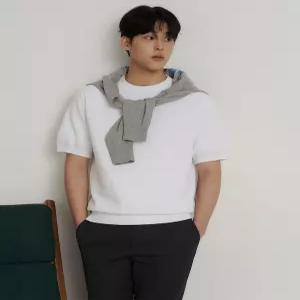 빈폴 멘 솔솔니트 코튼 라운드 니트 화이트 BC6251C221 6092688